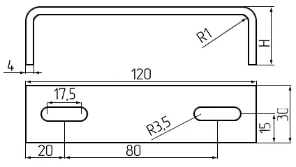 Мост тип 4 с двумя перфорированными отверстиями, ТЛИШ.745312.008