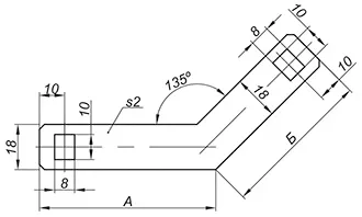 Фиксатор поворота вертикального на 135 градусов для лотков кабельных тип 2