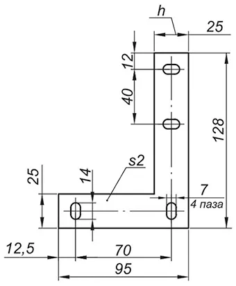 Угловой вертикальный соединитель для лотков кабельных тип 1 и тип 3
